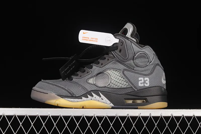 All Categories Air Jordan Jordan Series Basketball Shoes Air Jordan 5 Foreign Trade Version OF x Air Jordan 5 Retro SP AJ5 Joe 5 Black Sail 3M Reflective Basketball Shoes CT8480-001